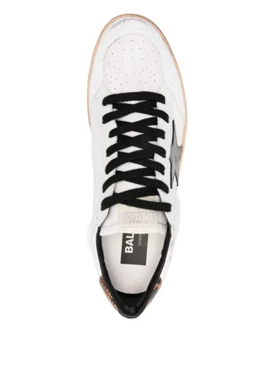 Golden Goose Ball Star Sneakers In White Leather