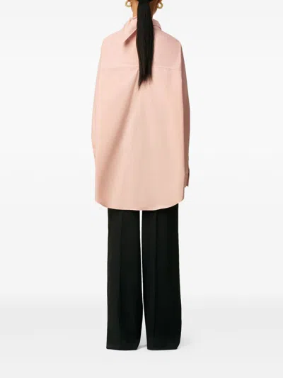 Ami Alexandre Mattiussi Pink Cotton Long Sleeves Bandana Blouse Pink In Pink
