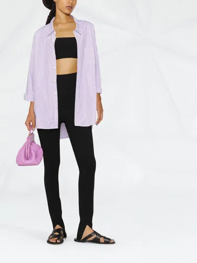 Victoria Beckham Square Neck Cropped Sleeveless Bandeau Top In Black