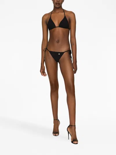 Dolce & Gabbana Logo-plaque Side-tie Bikini Bottom