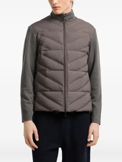 Emporio Armani Quilted Panelled Padded Jacket