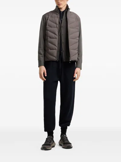 Emporio Armani Quilted Panelled Padded Jacket