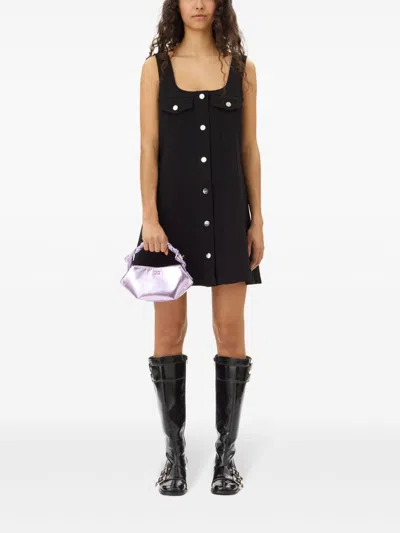 Ganni Women Bonded Crepe Mini Dress