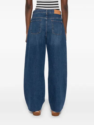 Seven Classic Straight-leg Jeans With Timeless Faded Wash In Blue