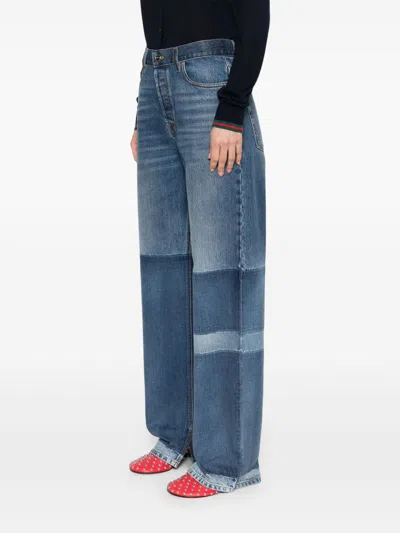 Gucci Women Boyfriend Denim Cotton Jeans In Blue