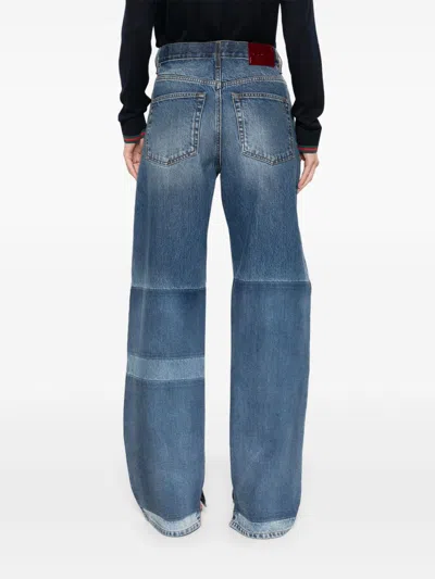 Gucci Women Boyfriend Denim Cotton Jeans In Blue