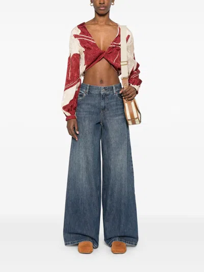 Alice And Olivia Branson Denim Cotton Jeans