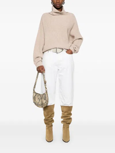 Isabel Marant Brooke Cashmere And Merinos Wool Sweater In Neutral