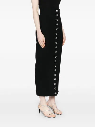 Khaite Brynlee Crepe Maxi Pencil Skirt In Black
