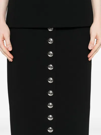 Khaite Brynlee Crepe Maxi Pencil Skirt In Black