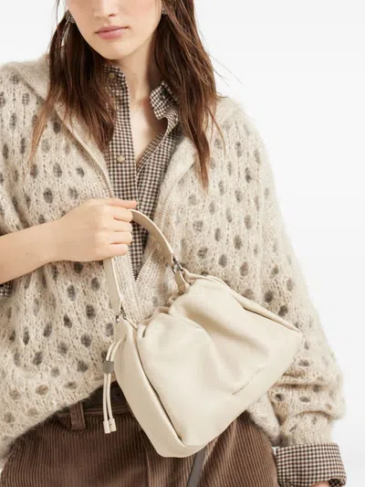 Brunello Cucinelli Bucket Mellow Small Leather Handbag