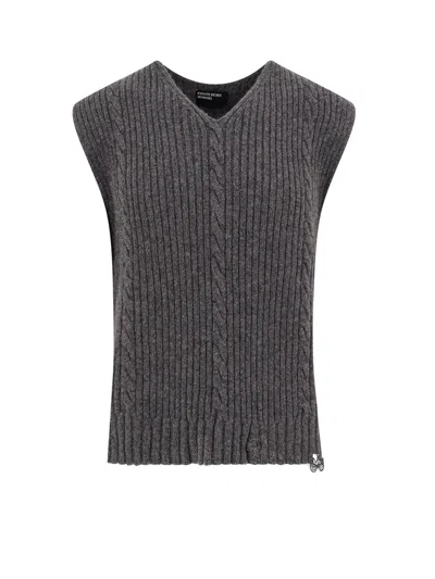 Enfants Riches Deprimes Cachemere Vest With Destroyed Effect In Blue