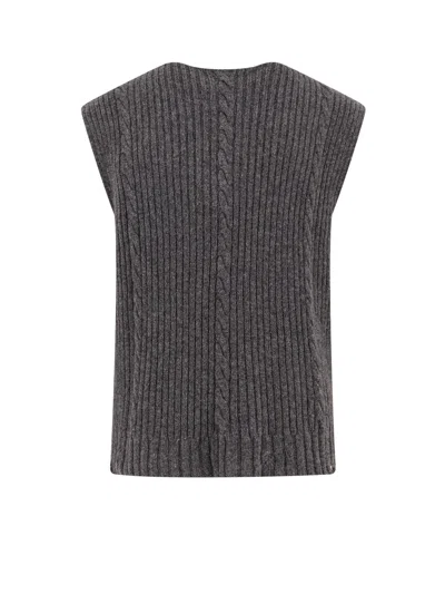 Enfants Riches Deprimes Cachemere Vest With Destroyed Effect In Blue