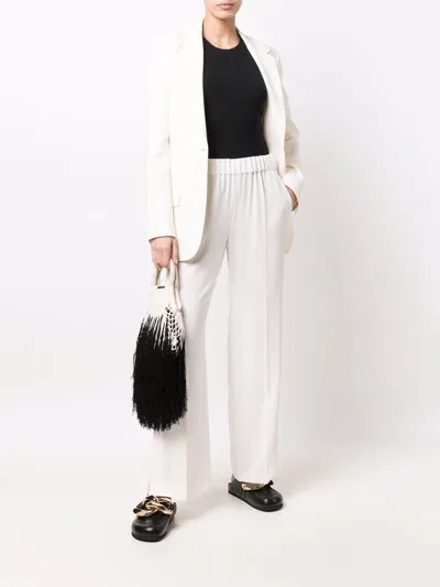 Alberto Biani Cady Elasticated Trousers In White
