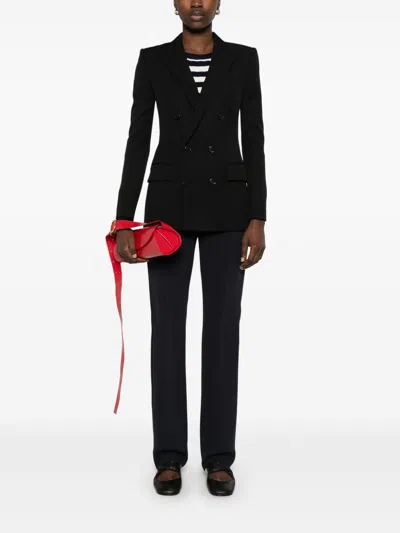 Max Mara Pianoforte Cady Trousers In Black