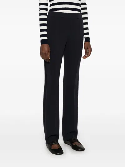 Max Mara Pianoforte Cady Trousers In Black