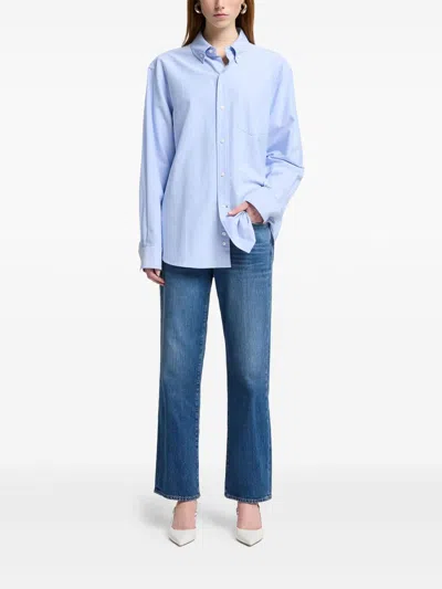 Seven Classic Straight-leg Jeans With Timeless Faded Wash In Blue