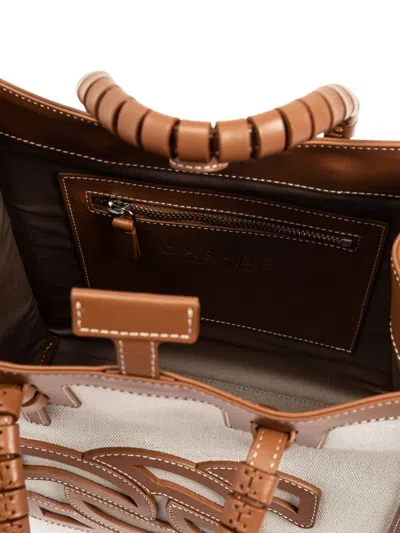Casadei Canvas And Leather Tote Bag