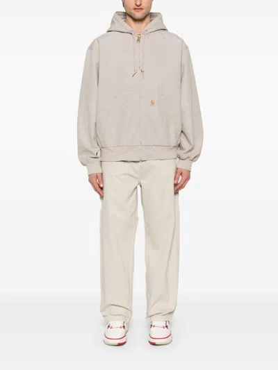 Carhartt Drawstring Hood Canvas Jacket In Neutral