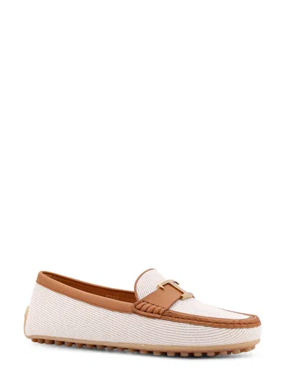 Tod's Canvas Loafer With T Timeless Detail