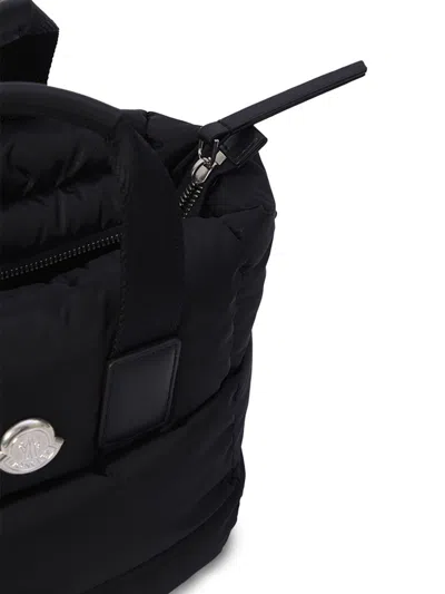 Moncler Borsa A Mano Caradoc Mini In Tessuto Nero Donna
