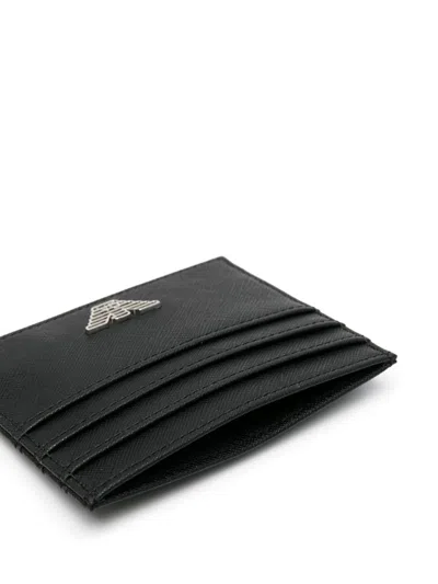 Emporio Armani Exclusive Card Holder And Keyring Set In Black