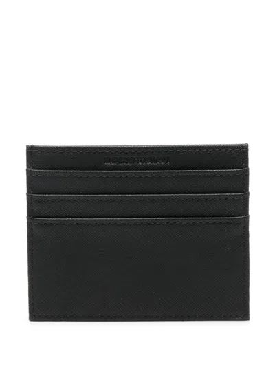 Emporio Armani Exclusive Card Holder And Keyring Set In Black