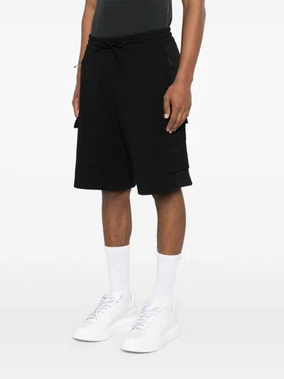 Ea7 Cargo Cotton Blend Shorts In Multi