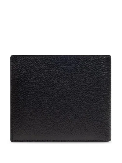Balenciaga Cash Tape Type Leather Square Wallet In Black