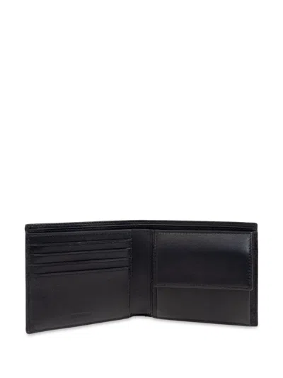 Balenciaga Cash Tape Type Leather Square Wallet In Black