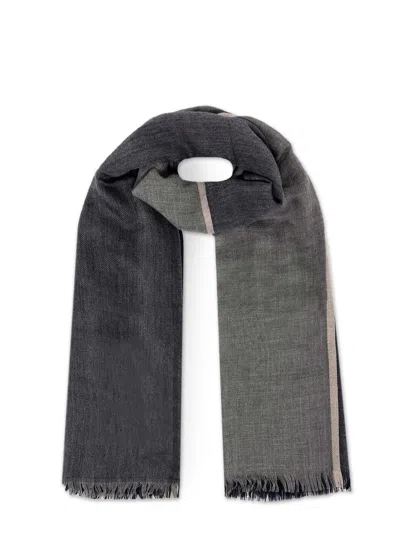 Brunello Cucinelli Men Cashmere And Silk Scarf In Multi