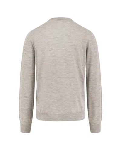 Brunello Cucinelli Cashmere And Silk Crew-neck Sweater In Gray