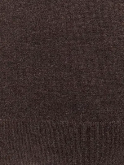 Brunello Cucinelli Cashmere-blend Crewneck Sweater In Brown