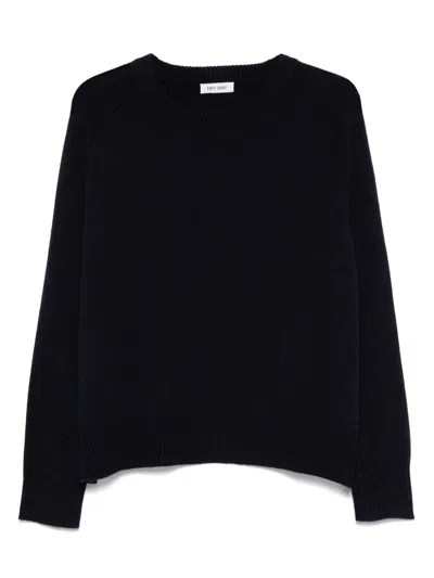 Soft Goat Cashmere Boyfriend Crewneck Jumper In Black