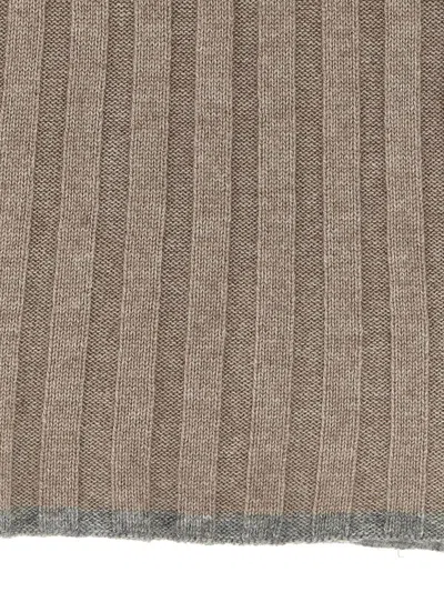 Brunello Cucinelli Men Ribbed Cashmere Scarf
