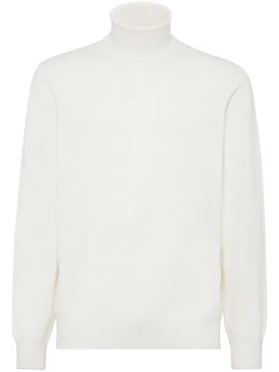 Brunello Cucinelli Men Cashmere Turtle Neck Jumper In Multi
