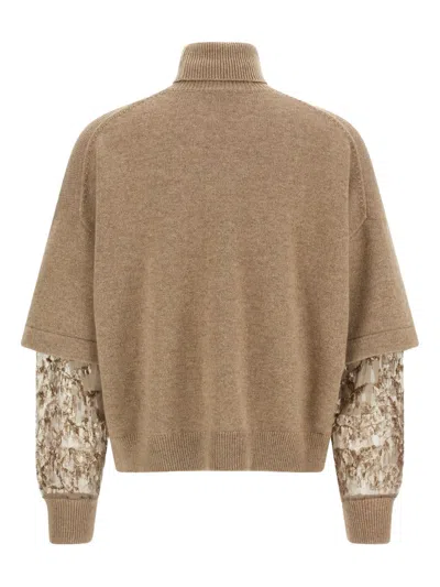 Brunello Cucinelli Cashmere Turtle-neck Jumper In Brown