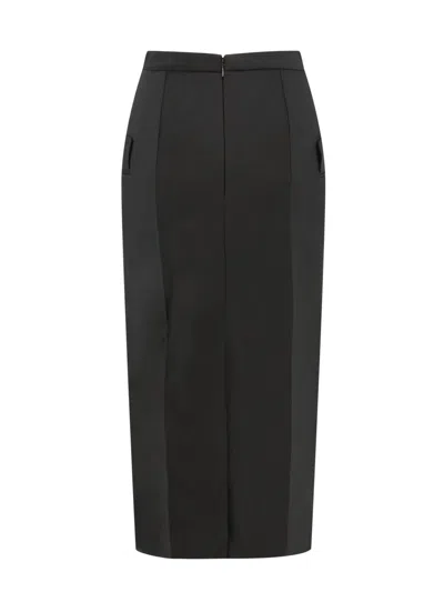 Alexander Mcqueen Certified Wool Upside-down Skirt In Black
