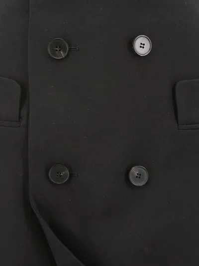 Alexander Mcqueen Certified Wool Upside-down Skirt In Black
