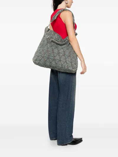 Diesel Charm Denim Shoulder Bag