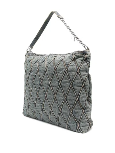 Diesel Charm Denim Shoulder Bag
