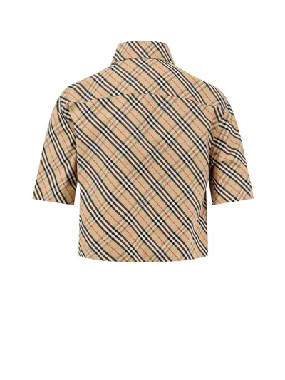 Burberry Check Cropped Shirt In Multi