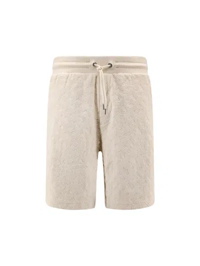 Hugo Boss Chenille Shorts In Neutral