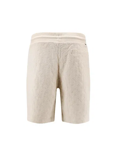 Hugo Boss Chenille Shorts In Neutral