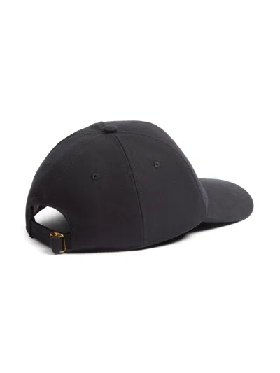 Valentino Chez  Cotton Cap In Black