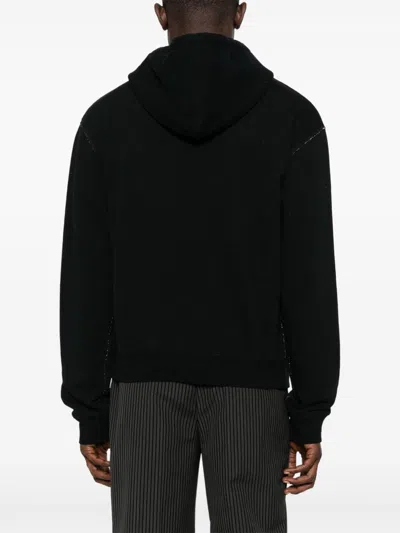 Valentino Cotton Fabric Sweatshirt With Comfortable Fit In Black