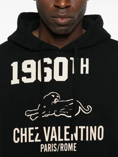 Valentino Cotton Fabric Sweatshirt With Comfortable Fit In Black