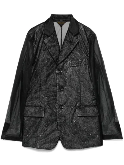 Comme Des Garçons Chiffon Blazer Jacket In Black
