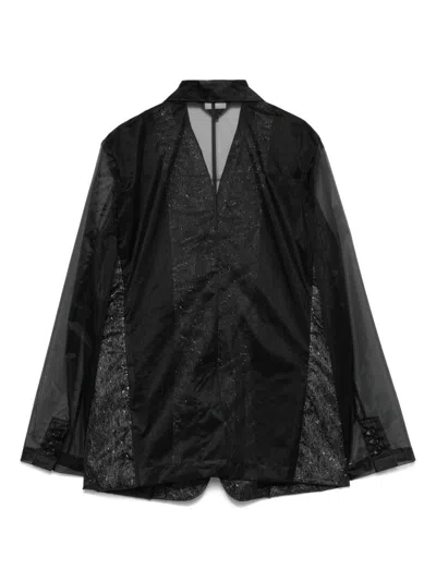 Comme Des Garçons Chiffon Blazer Jacket In Black