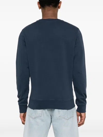 Maison Kitsuné Chillax Patch Cotton Sweatshirt In Blue